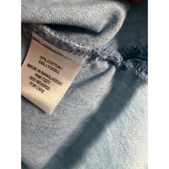 Croft &‎ Barrow Denim Chambray Sleeveless Shirt Size M Women - Picture 5 of 7